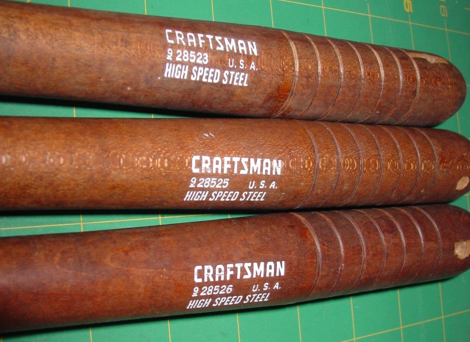 3 Craftsman High Speed Steel Wood Turning Lathe Chisels 928523, 25, 26 & Other