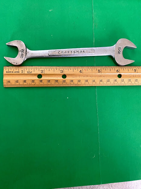 VINTAGE DOUBLE BOX WRENCH OPEN END BOX 19/32″x 11/16″ CRAFTMAN =V= SERIES
