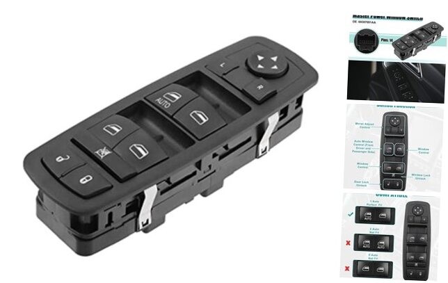 Front Left Driver Side Master Power Window Switch Fit for Dodge Journey 2017