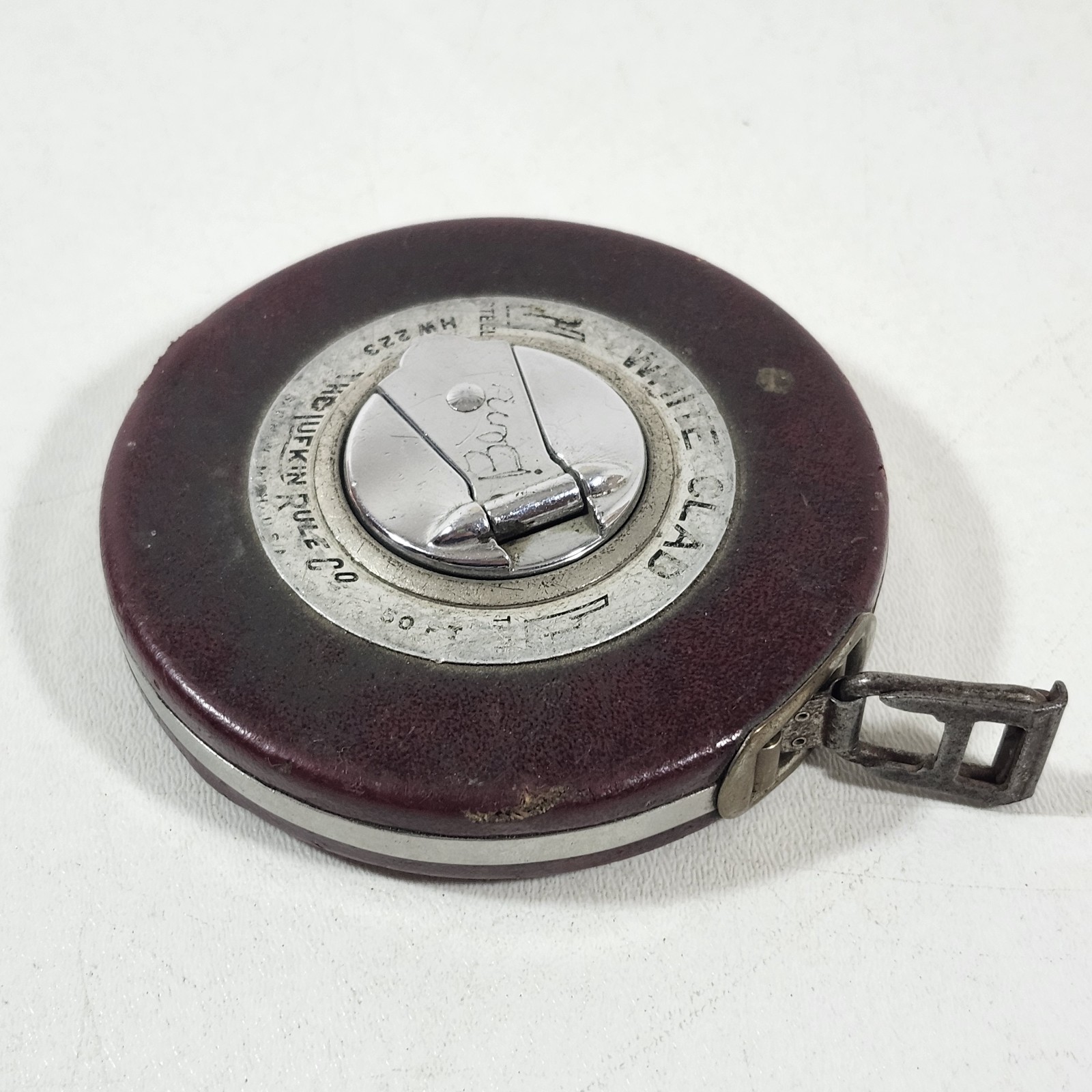 Lufkin HW 223 Tape Measure Banner White Clad 50 Foot Feet Steel USA Vintage