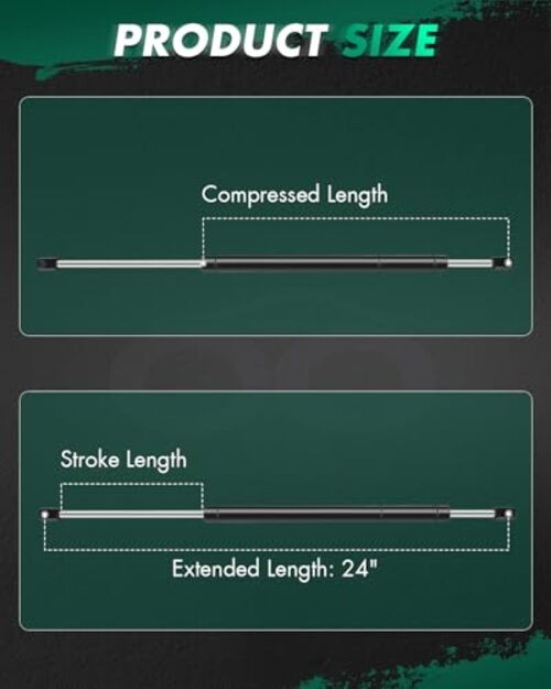 24″ 667N Universal Lift Supports Gas Springs Shock Struts 2pcs for Basement