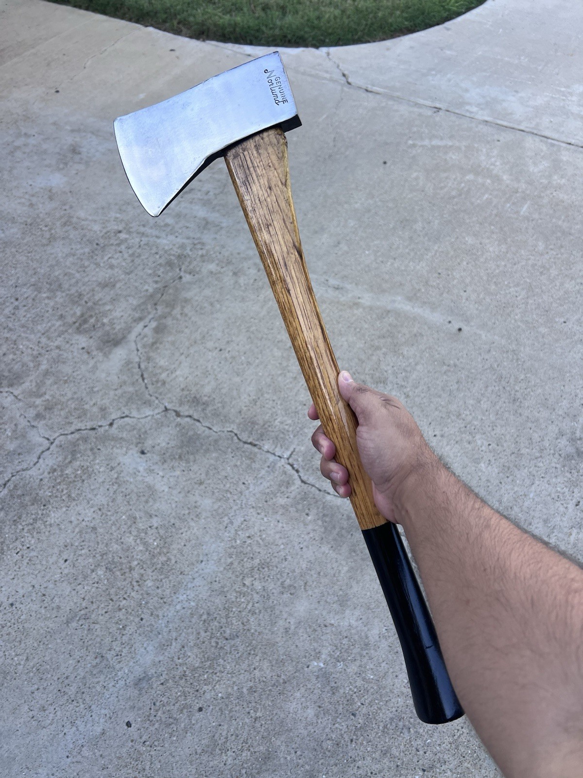 Bad-Axe Genuine Norlund Camper 2.14lbs Axe Original 23.5in Flamed Hickory Handle