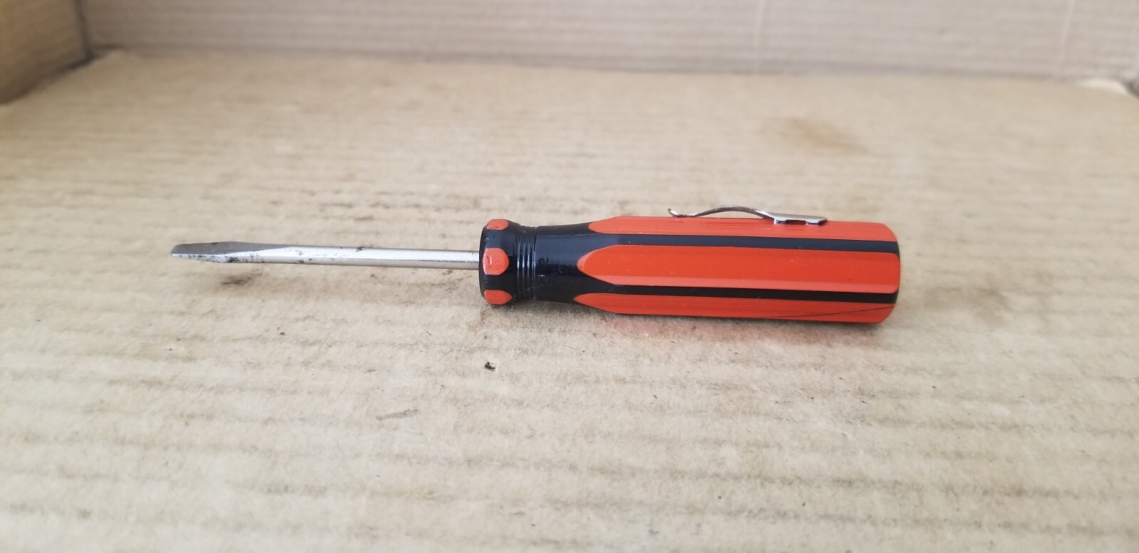 Vintage Stanley USA 63-310 Pocket Clip Flat/Slotted Screwdriver, VGC