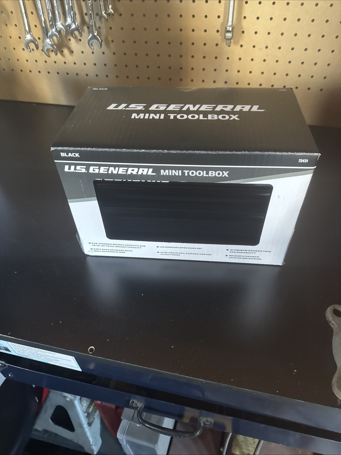 US General Mini Tool Box. Harbor Freight. Black- Brand new