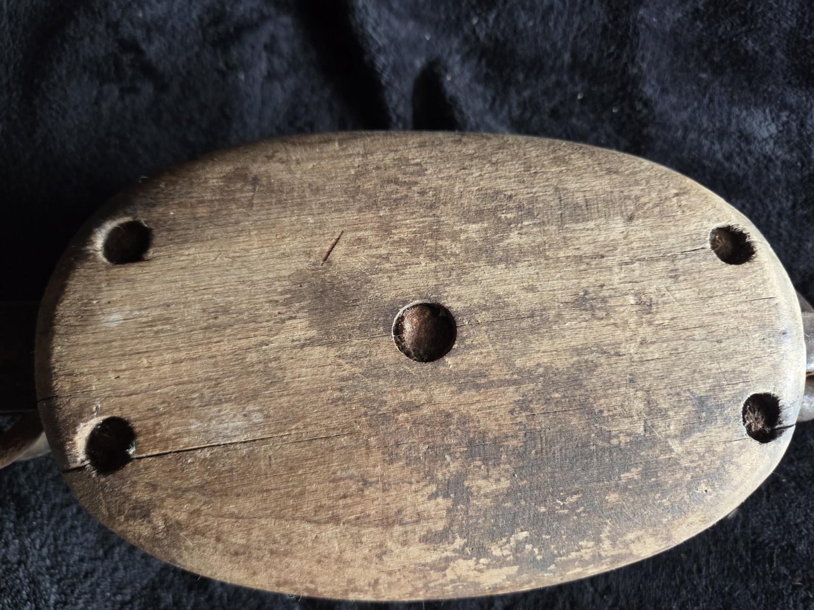 Vintage Antique Wood Steel Pulley – Barn Industrial Primitive Rustic Decor HUGE