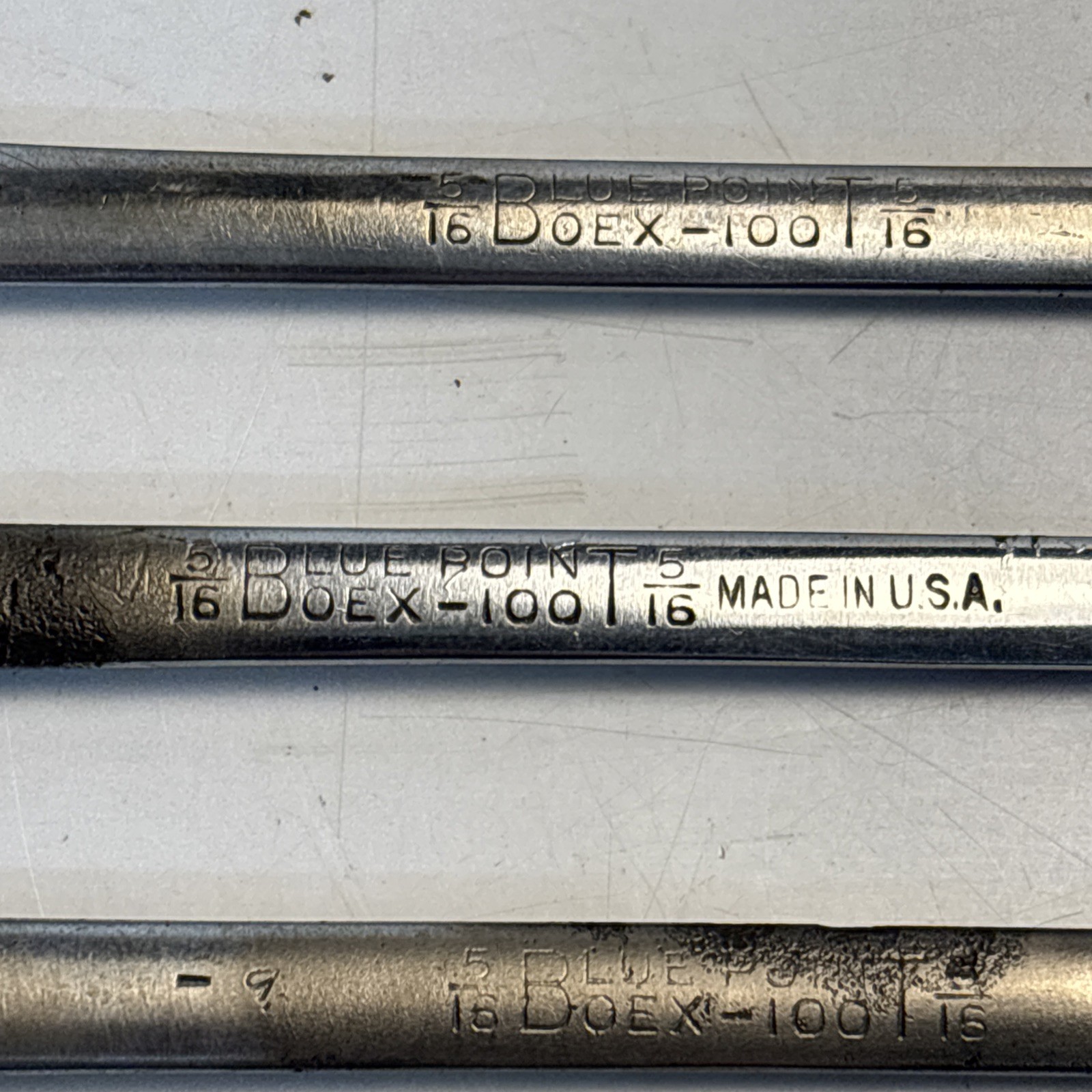 Blue Point OEX 100 5/16” Combination Wrench Lot USA Vintage