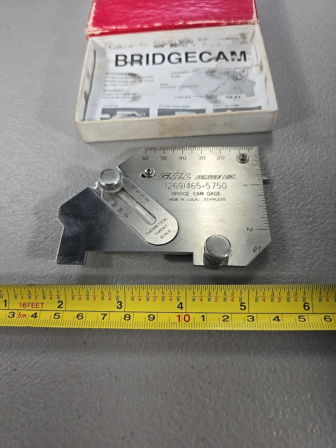 VINTAGE G.A.L. Gage Co. BRIDGECAM GAGE CATALOG #4 S.S. WELDER MACHINIST USA EUC