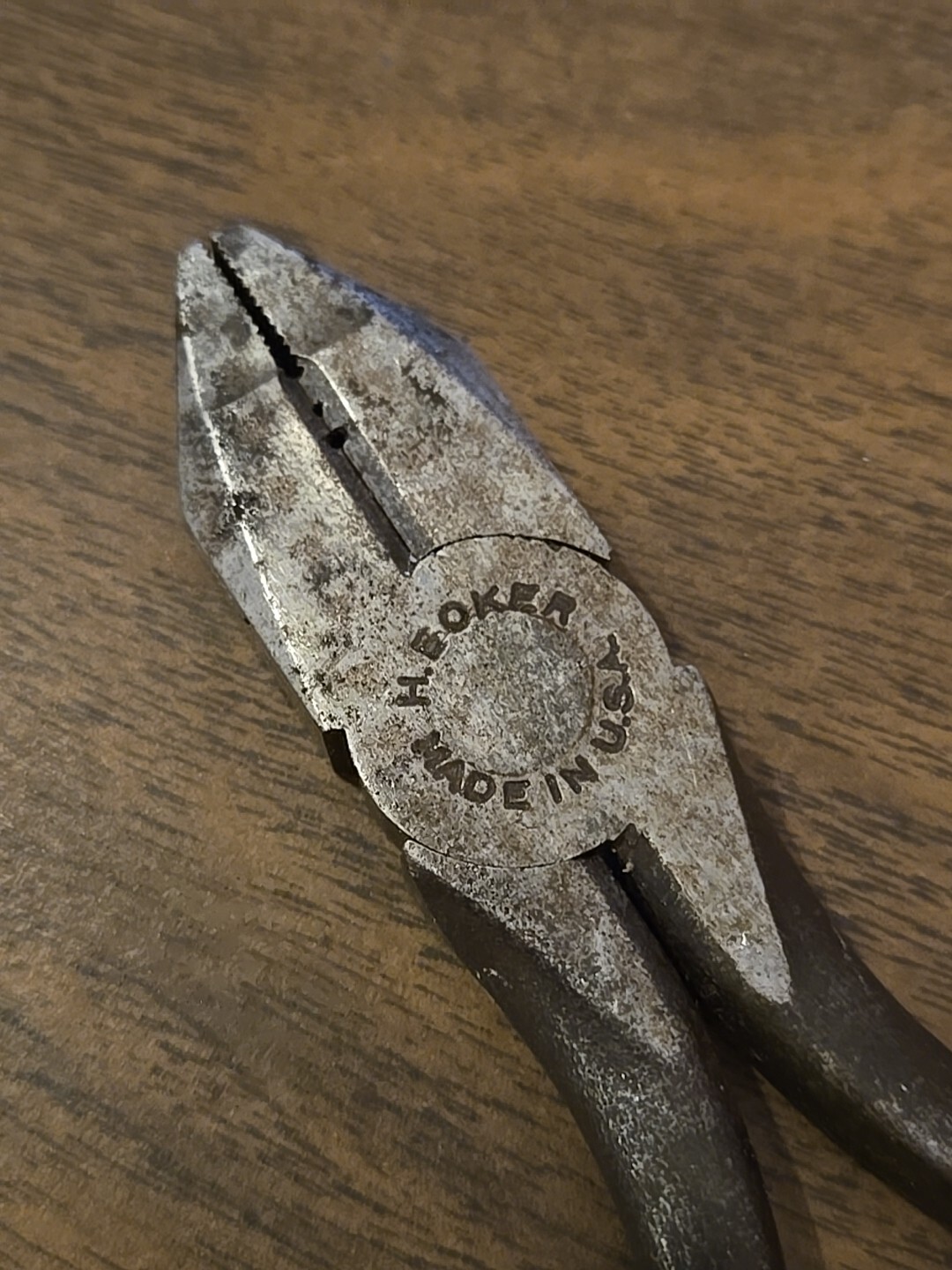 VINTAGE H. BOKER & CO. LINEMANS PLIERS DIAGONAL CUTTERS SIDE CUTTER 6 1/4″ USA