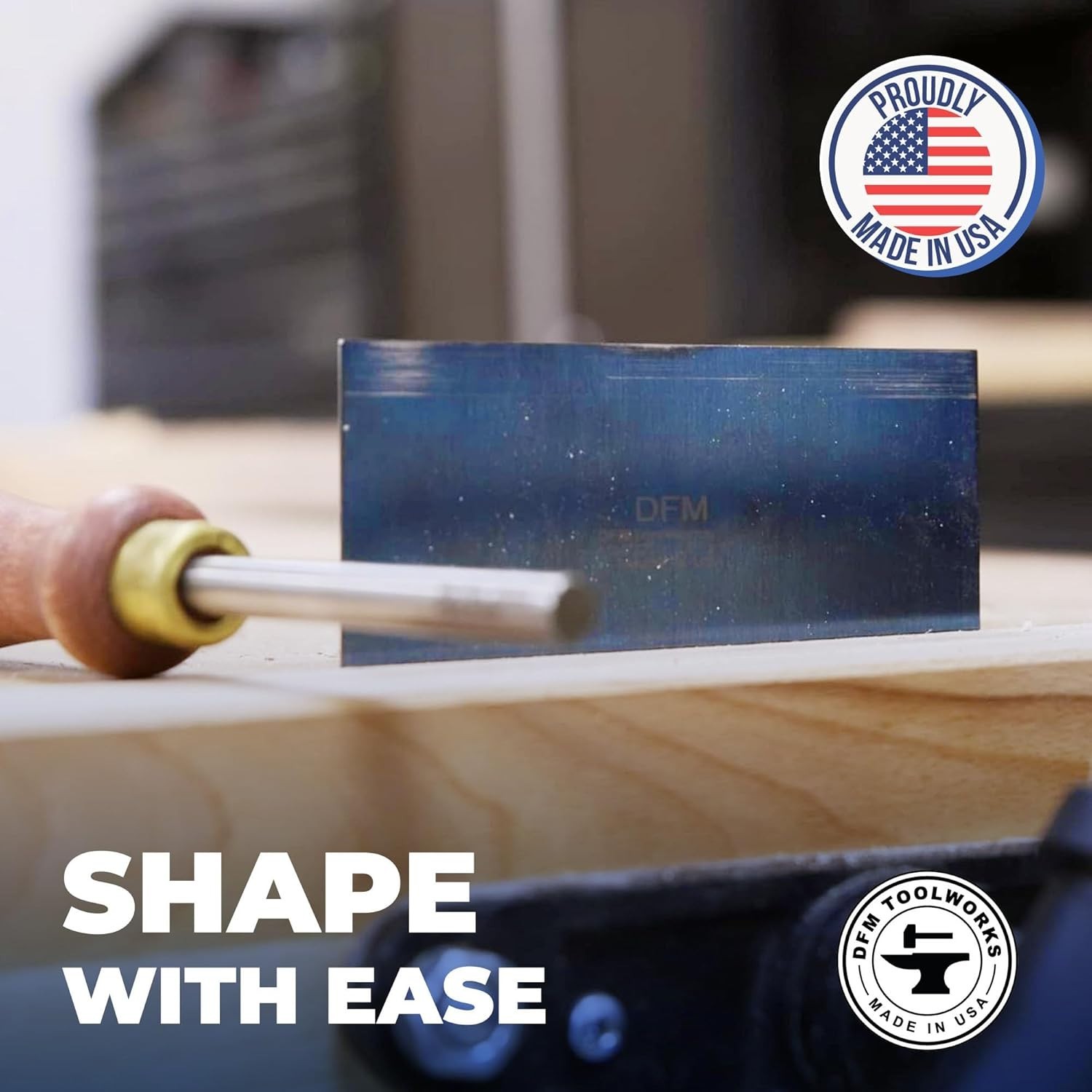 Precision Rectangular Card Scraper Set – 2 High Carbon Steel Tools in Blue