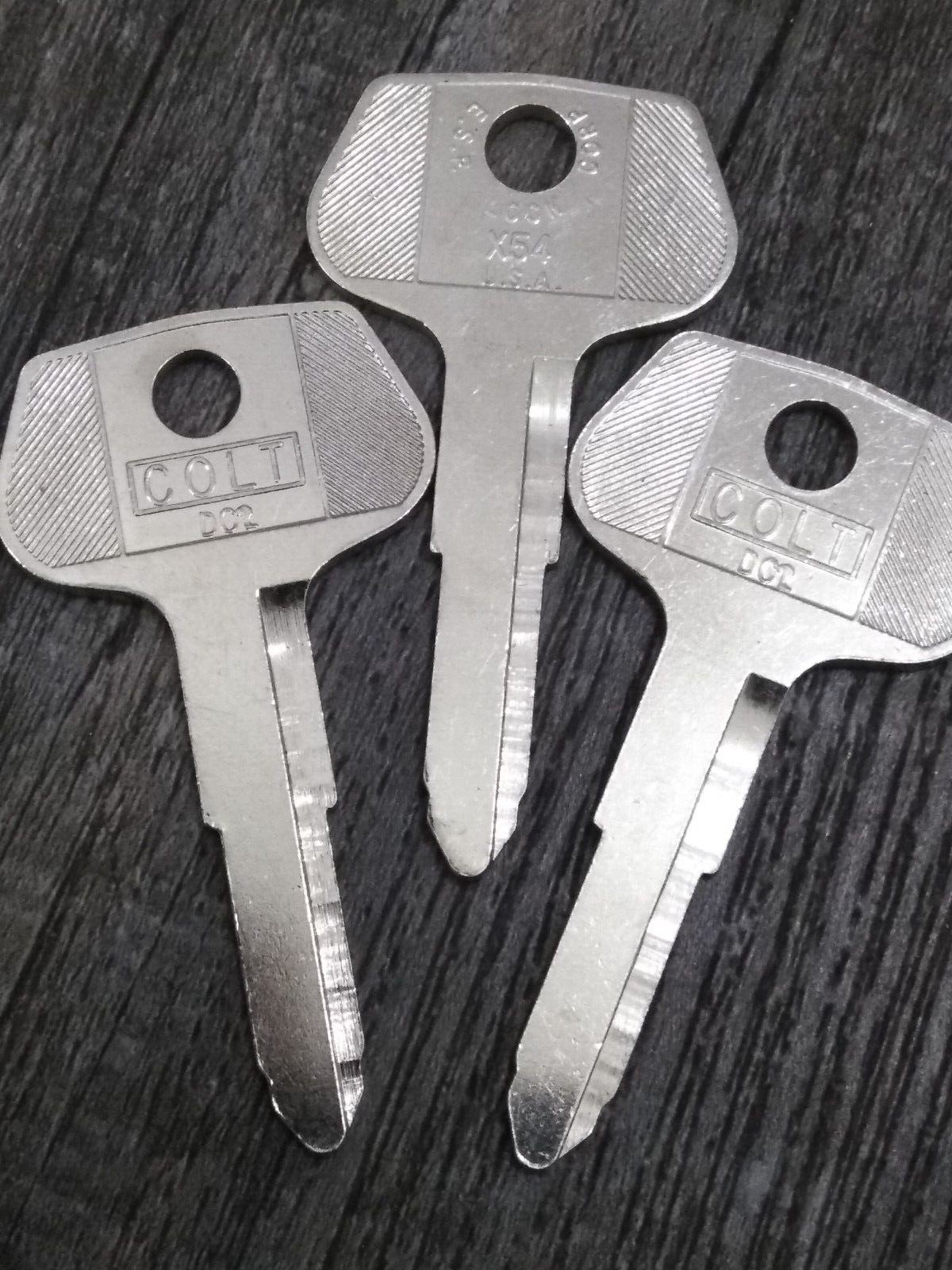 COLT BRANDED DC2 Key Blank Fits Dodge Colt JCB Polaris DC1 X54 MS12 (3PK BUNDLE)