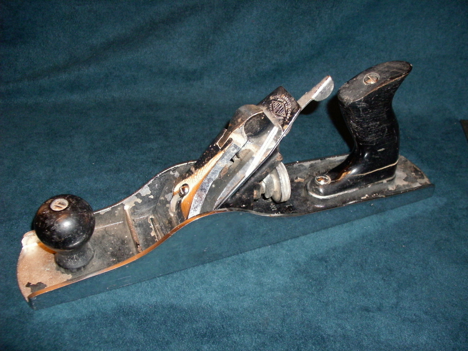 Vintage ParPlus Wood Plane 13-1/2” Chrome Plated Metal Products Corp CT. USA