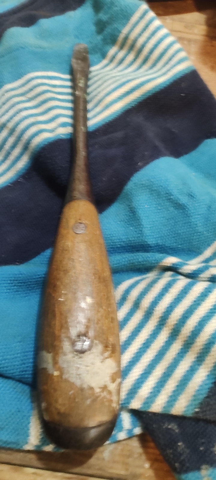 Vintage Irwin Screwdriver US of A Wood Split Handle