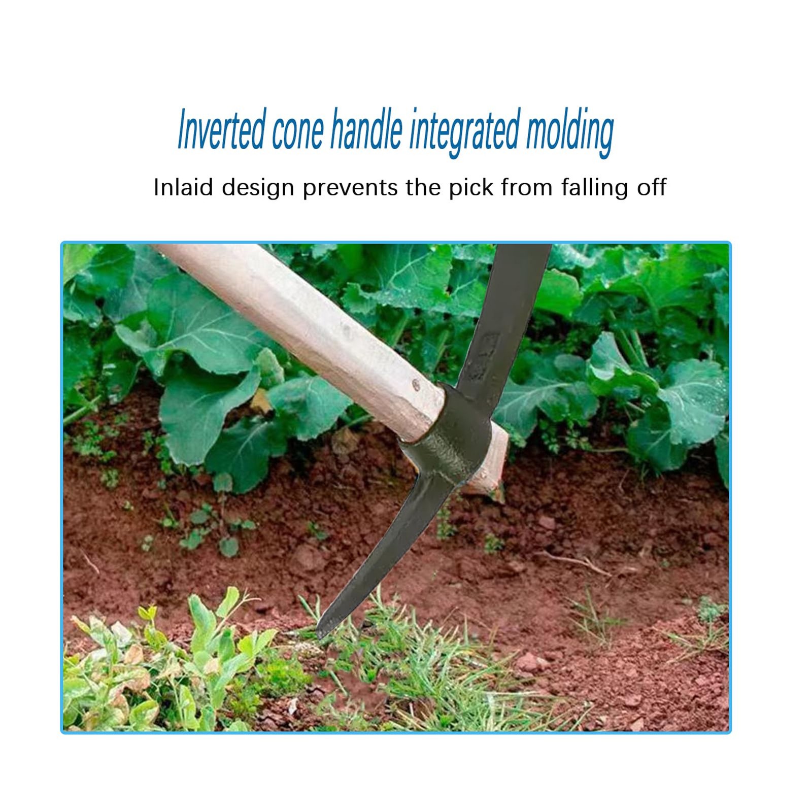 Forged Pick Axe with Non-Slip Handle for Gardening Camping Digging | Heavy Duty