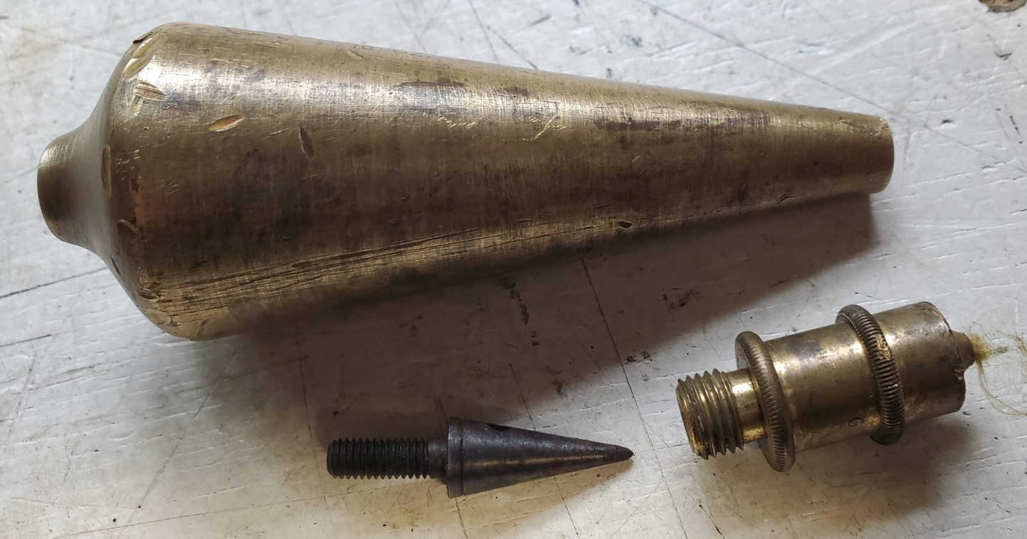 Vintage GENERAL TOOLS Co. No. 800 Solid Brass Plumb Bob 16 oz DISTRESSED PATINA
