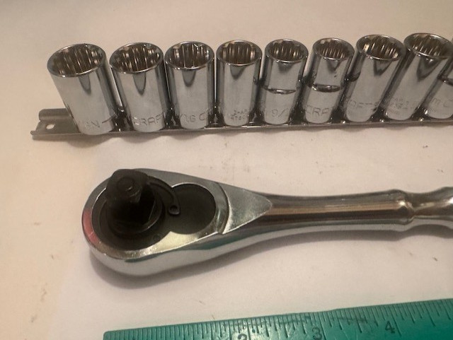 NEW Craftsman Ratchet 1/2” Drive 15 pc Socket (12 POINT) Set Standard & Metric
