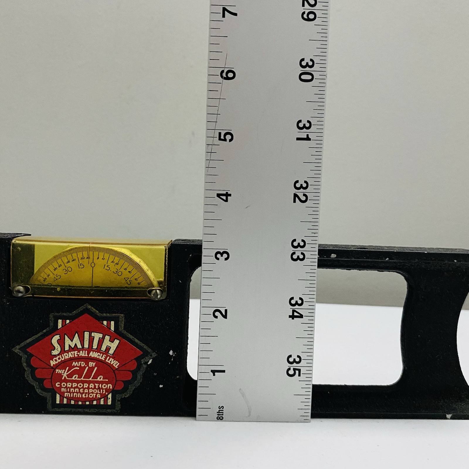 Vintage Smith Accurate All Angle Aluminum Level w/ Box Mfd. by Kalla Corp USA