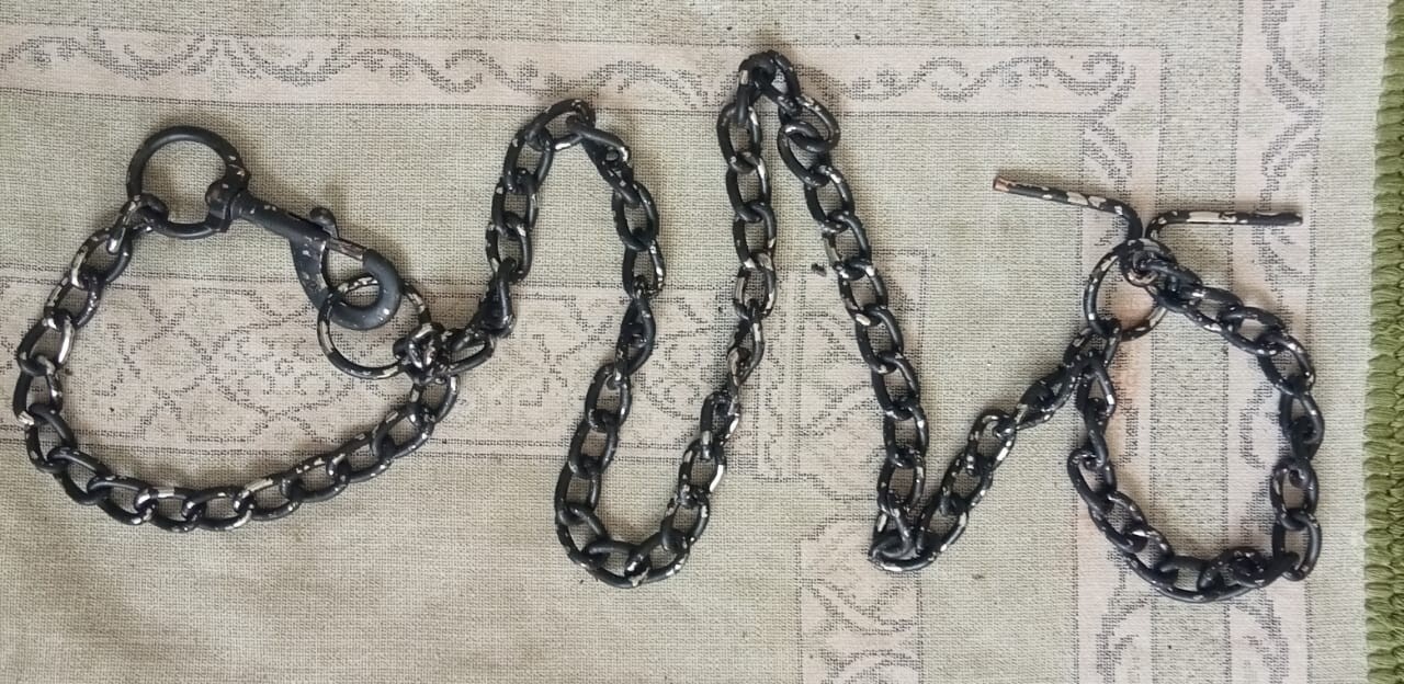 Steel chain for dog and goat other animals and any other work 62” Color Silver