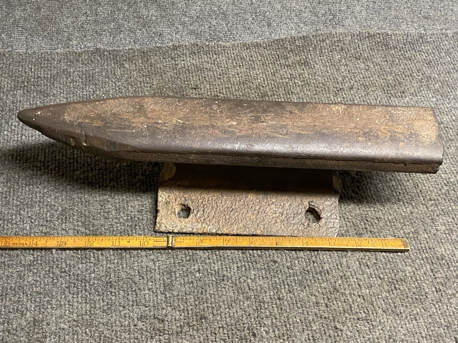 Vintage Handmade Railroad Track Anvil 15” Long 15 Lbs 12 Oz