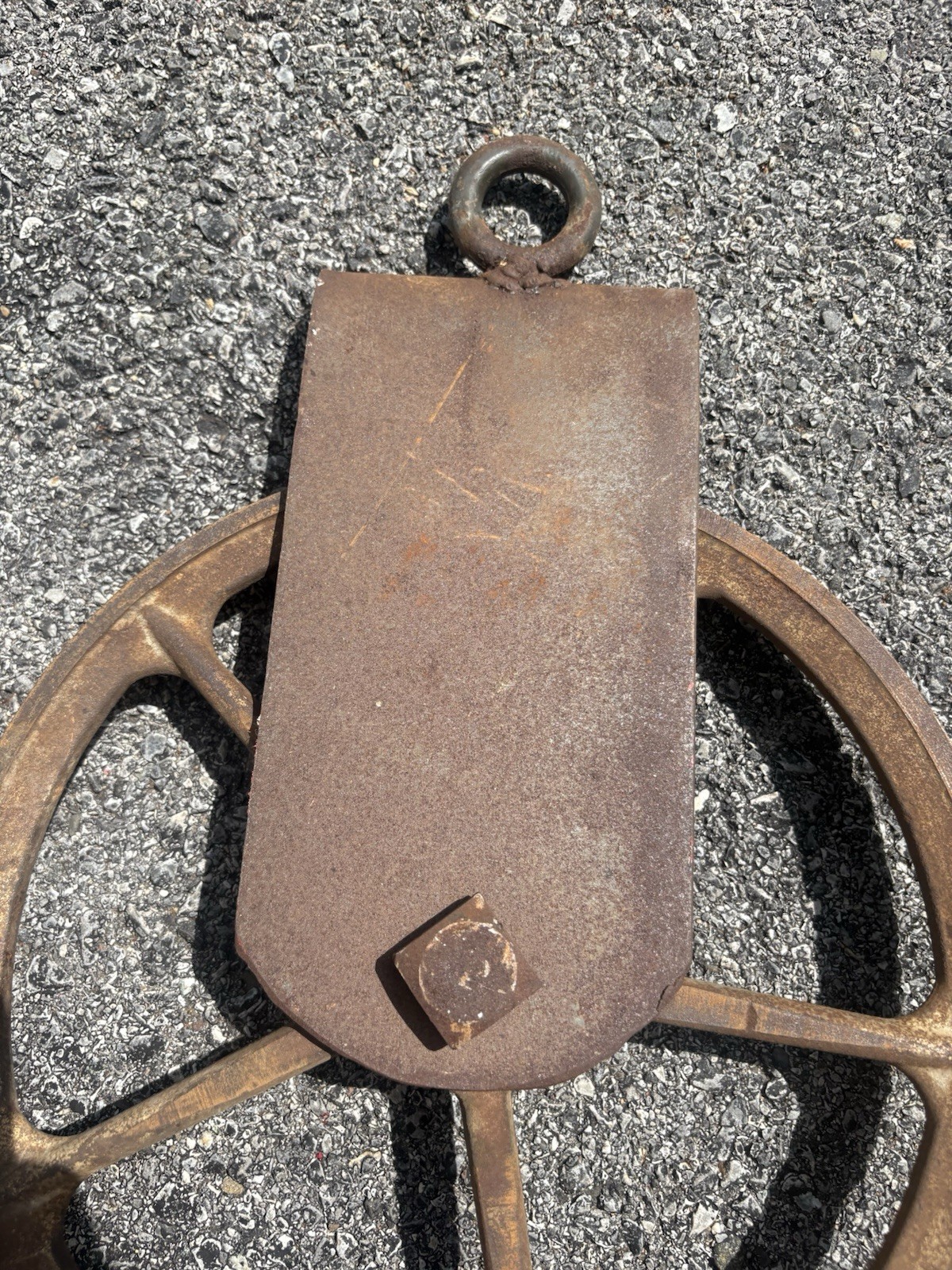 Large Antique 12” Wheel All Metal Pulley Industrial Farmhouse 10 Lbs