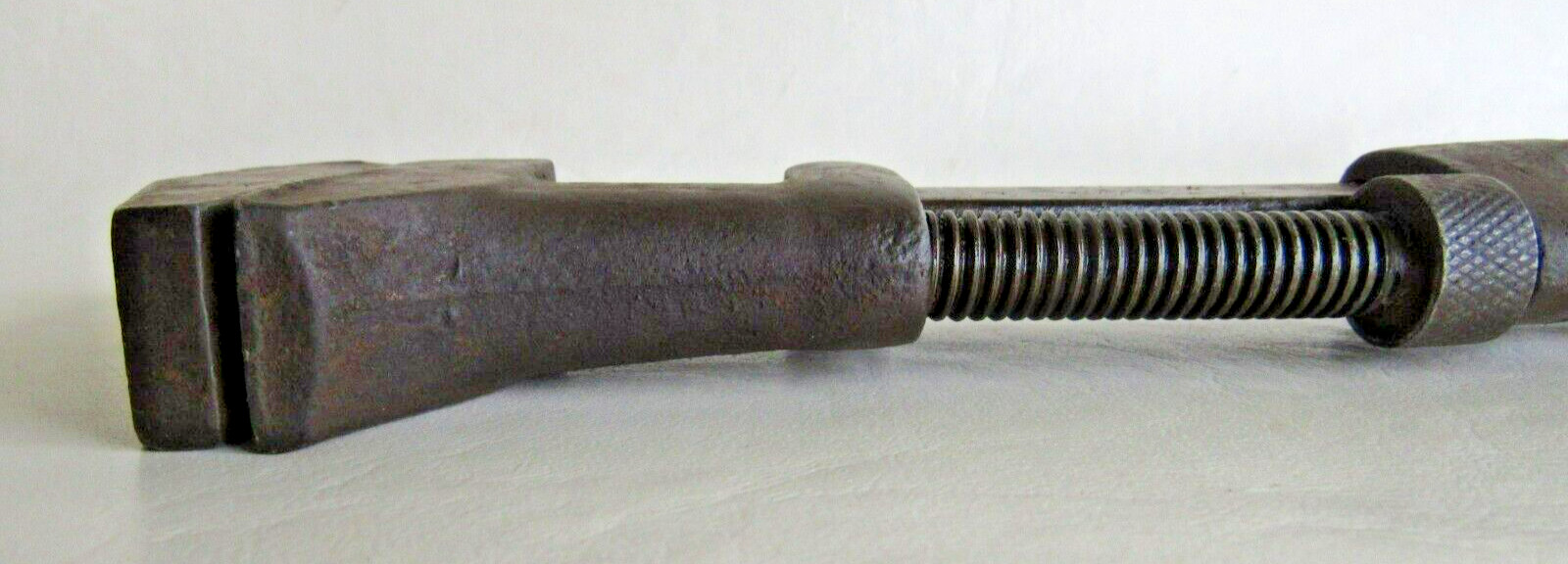 Vintage FULTON Adjustable Pipe Wrench, 12 Inches Long. Wood Handle