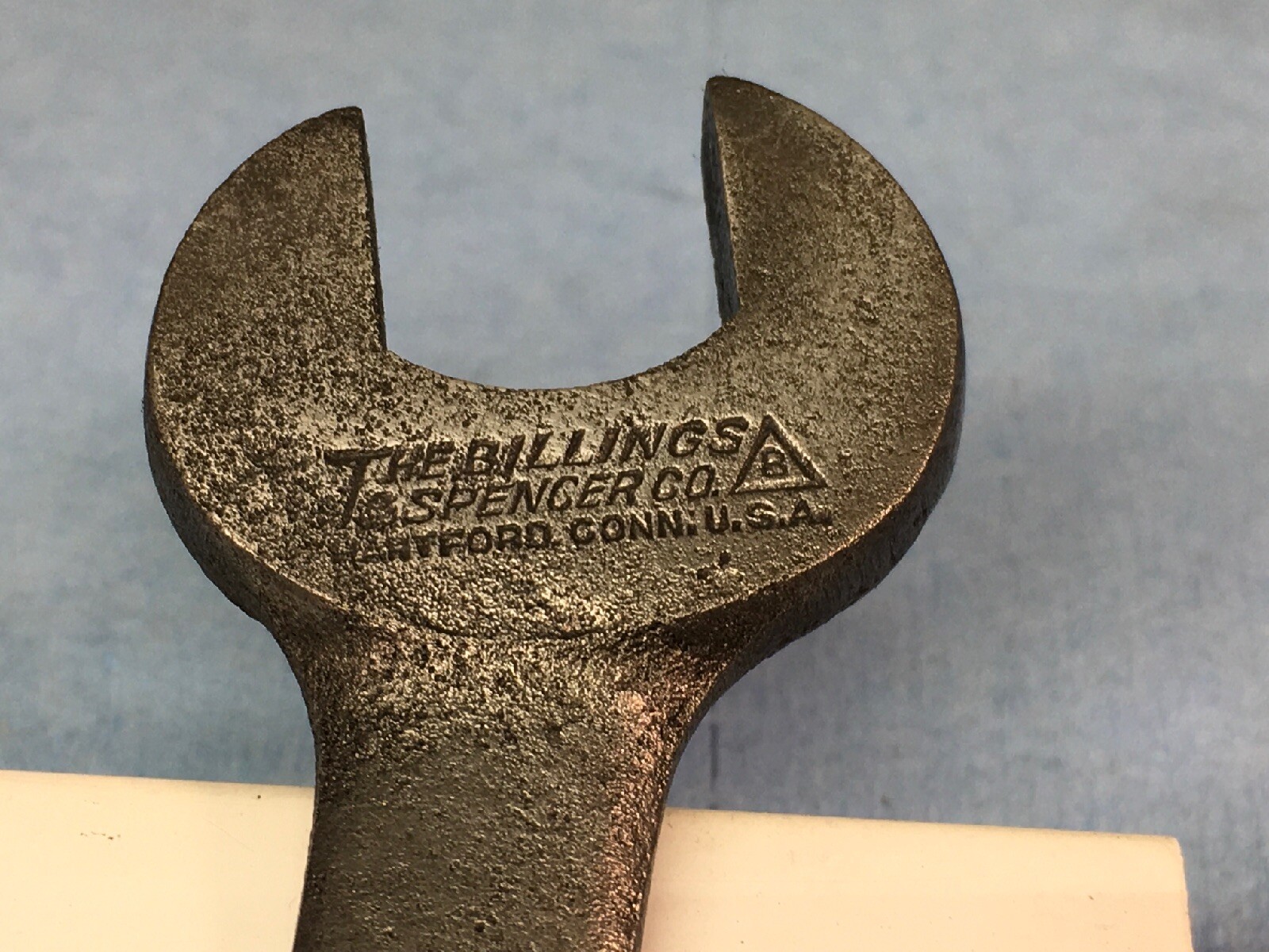 Billings & Spencer Co. Open End Wrench Model 1112C 25, Triangle B Early Logo USA