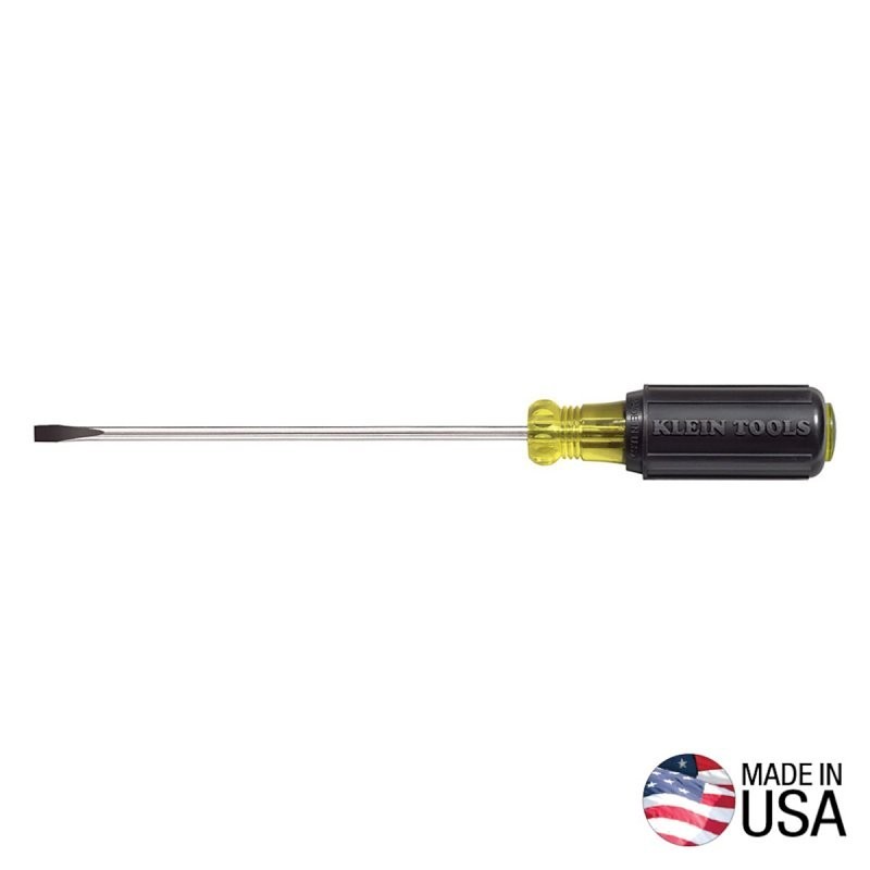 Klein Tools 601-6 Screwdriver, 3/16 in Drive, Cabinet Drive, 9-3/4 in OAL, 6 in