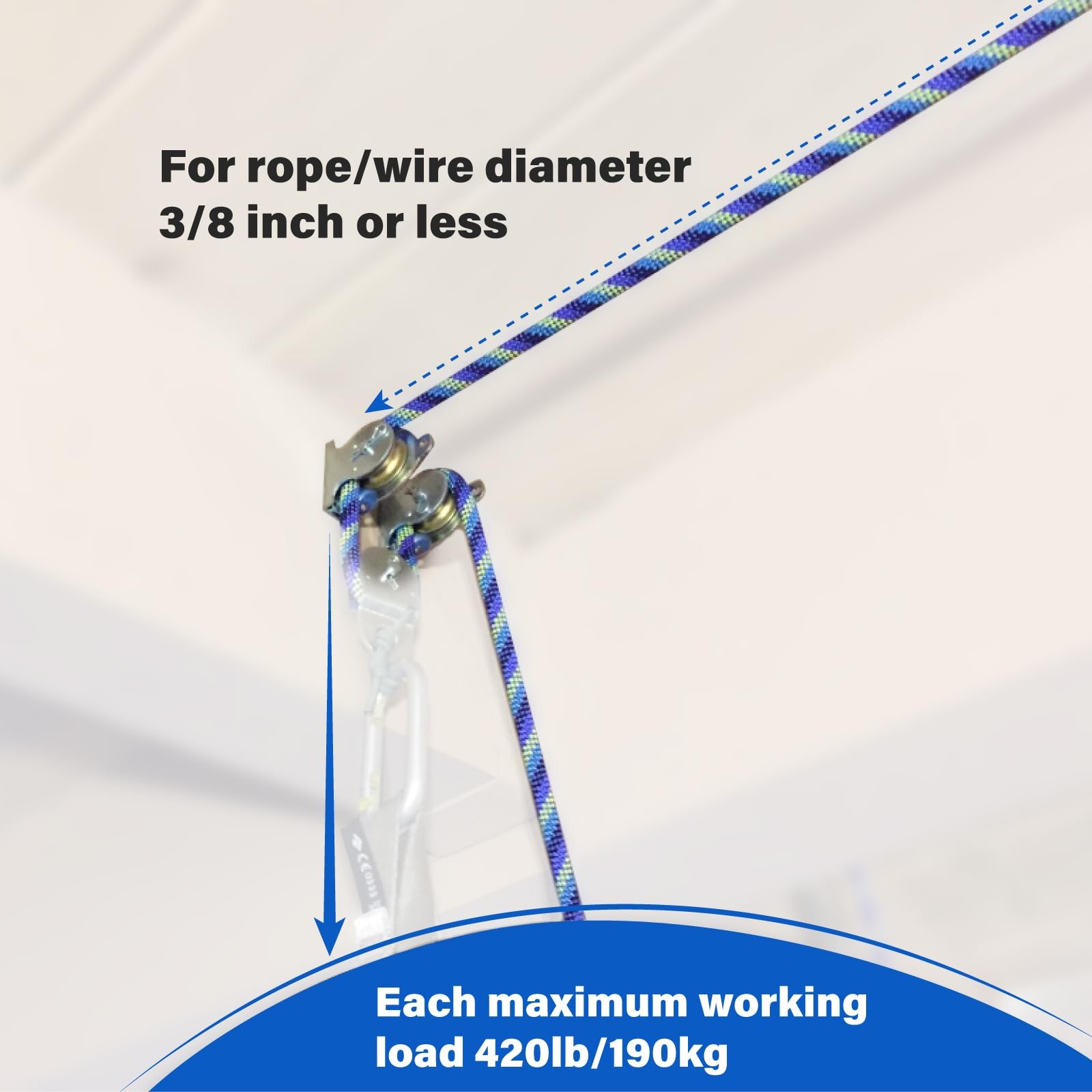 6 Pack Ceiling Mount Single Pulley 1-1/2 Inch Wall Mounted Pulley Ceiling Pul