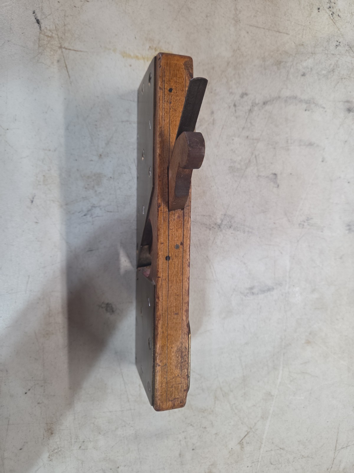 Rare Infill Shoulder Plane Gunmetal Brass. Good Conditon.