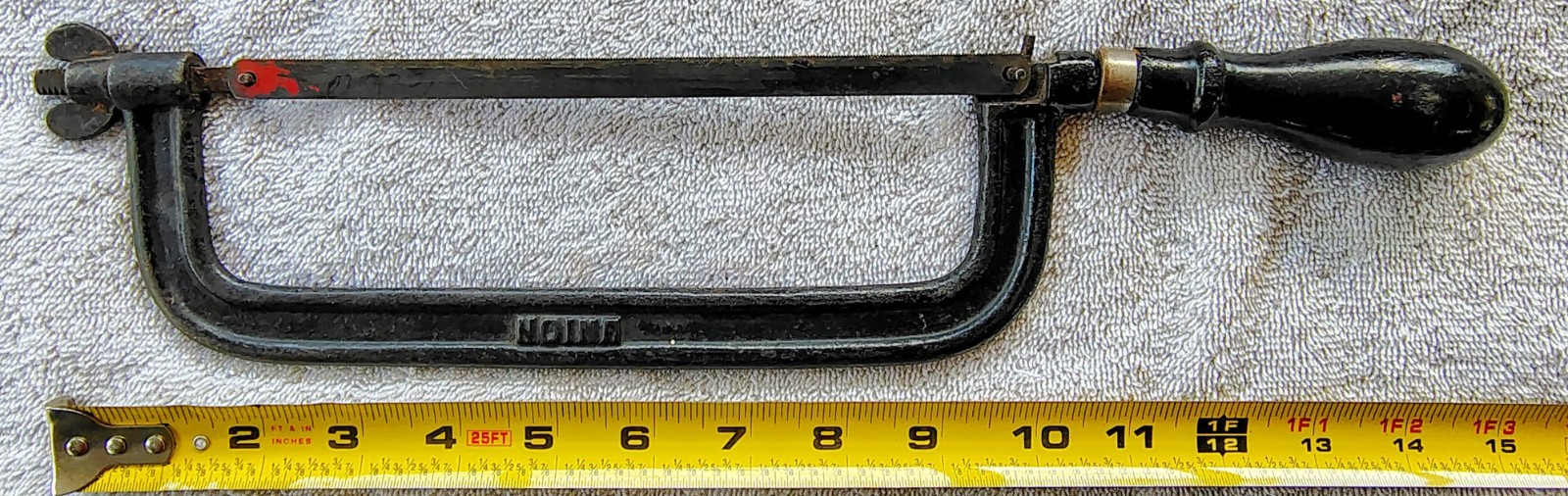 🗽 VINTAGE UNION TOOL 8″ HACK SAW COOL LOOKING PIECE MACHINIST/TOOLMAKER