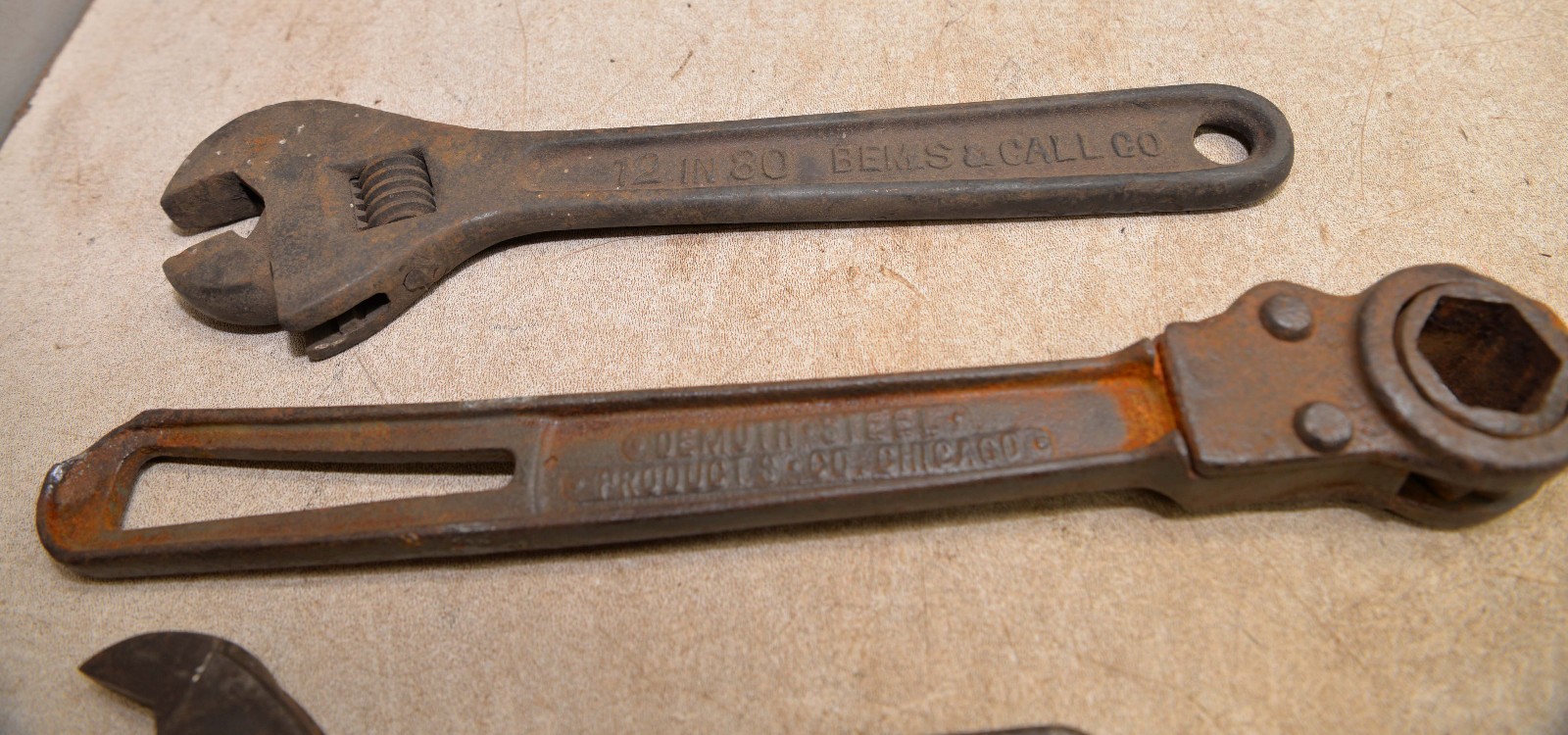 Antique wrench lot Demuth Silo Ajax Foster brass Eifel plier B & C tool lot
