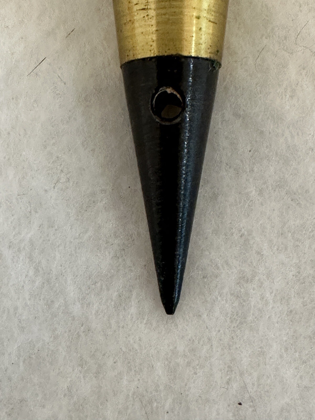 Vintage Brass Dietzgen Plumb Bob CS 4811 w Box 5 1/4 in Long 8 ozs Steel Point