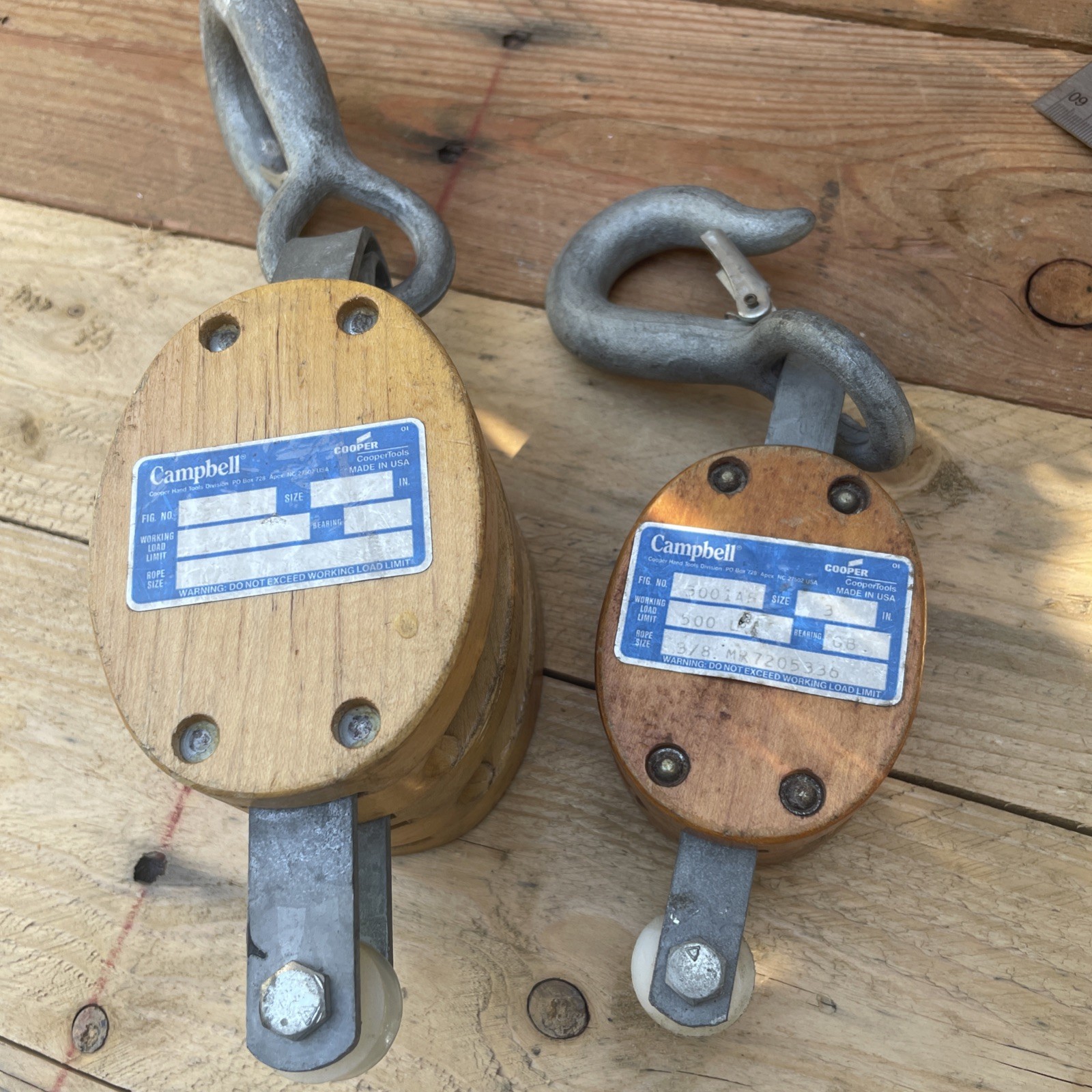 Campbell Cooper Tools 2 Pack Block Pulley with Size 5″ 1400 Lbs Capacity 3002AF