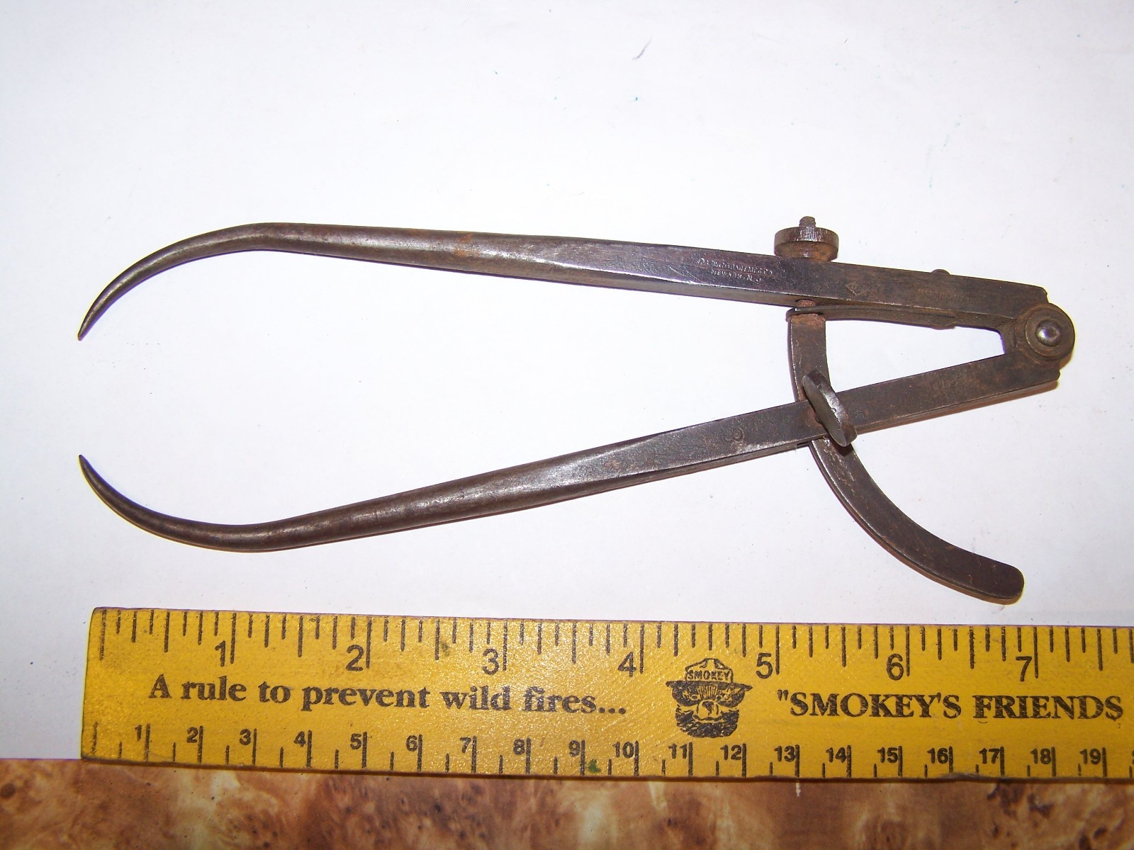 Vintage Wing Divider Compass Outside Caliper 7.5″ Tool Permentraut Mfg. Co.
