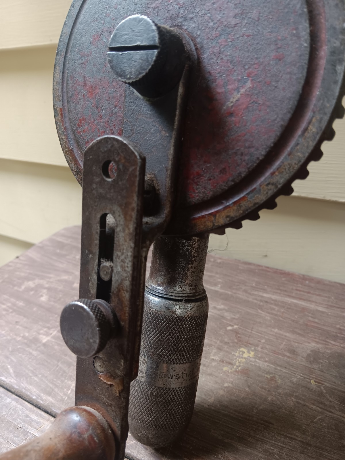 VINTAGE MILLERS FALLS NO 10 TWO SPEED HAND CRANK BREAST DRILL MADE IN USA