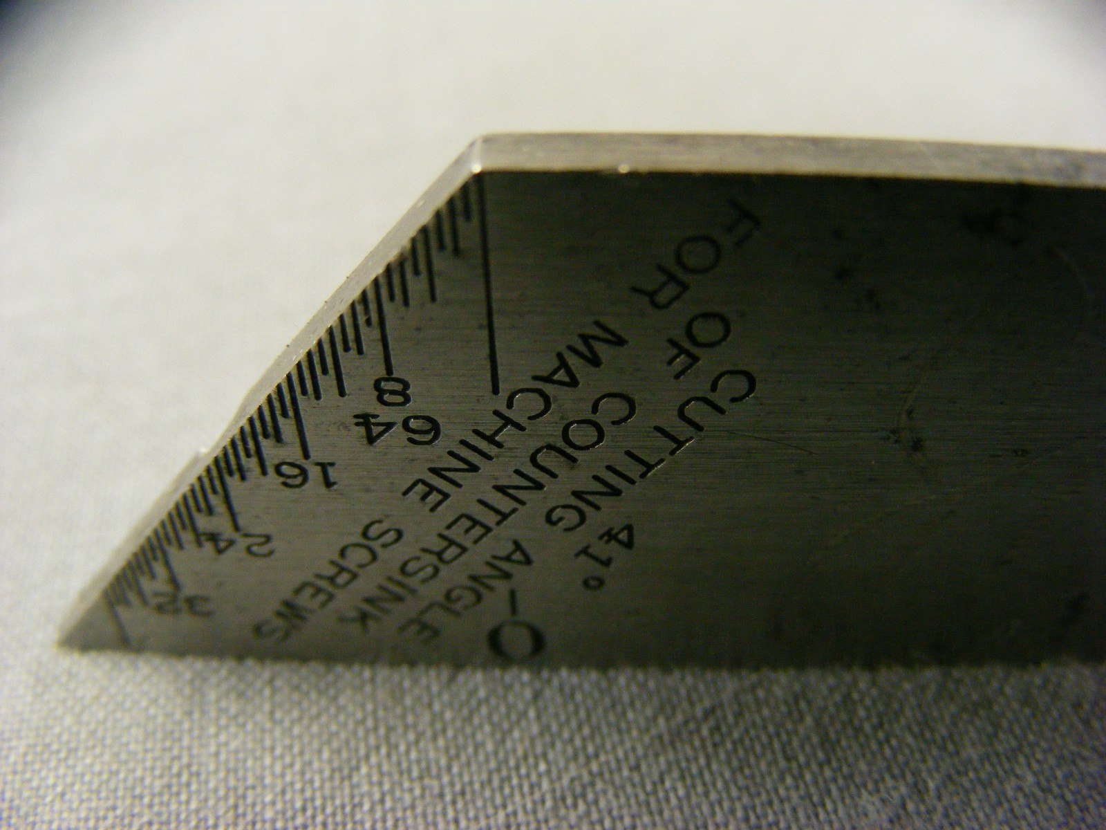 Lufkin 26E Square 59° Drill 41° Degree Countersink Cutting Angle Gauge, 26B Gage