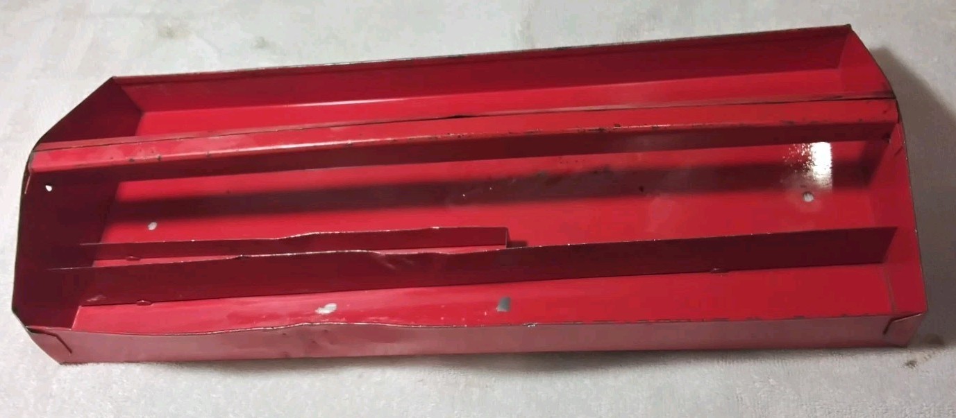 METAL 18-1/2″×7-1/2″×3-1/4″ RED TOOL TRAY WITH DIVIDERS & HANDLE “CRAFTSMAN “…