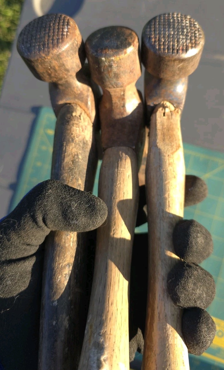 Vintage Antique Three Vintage Vaughn Hammers Framing