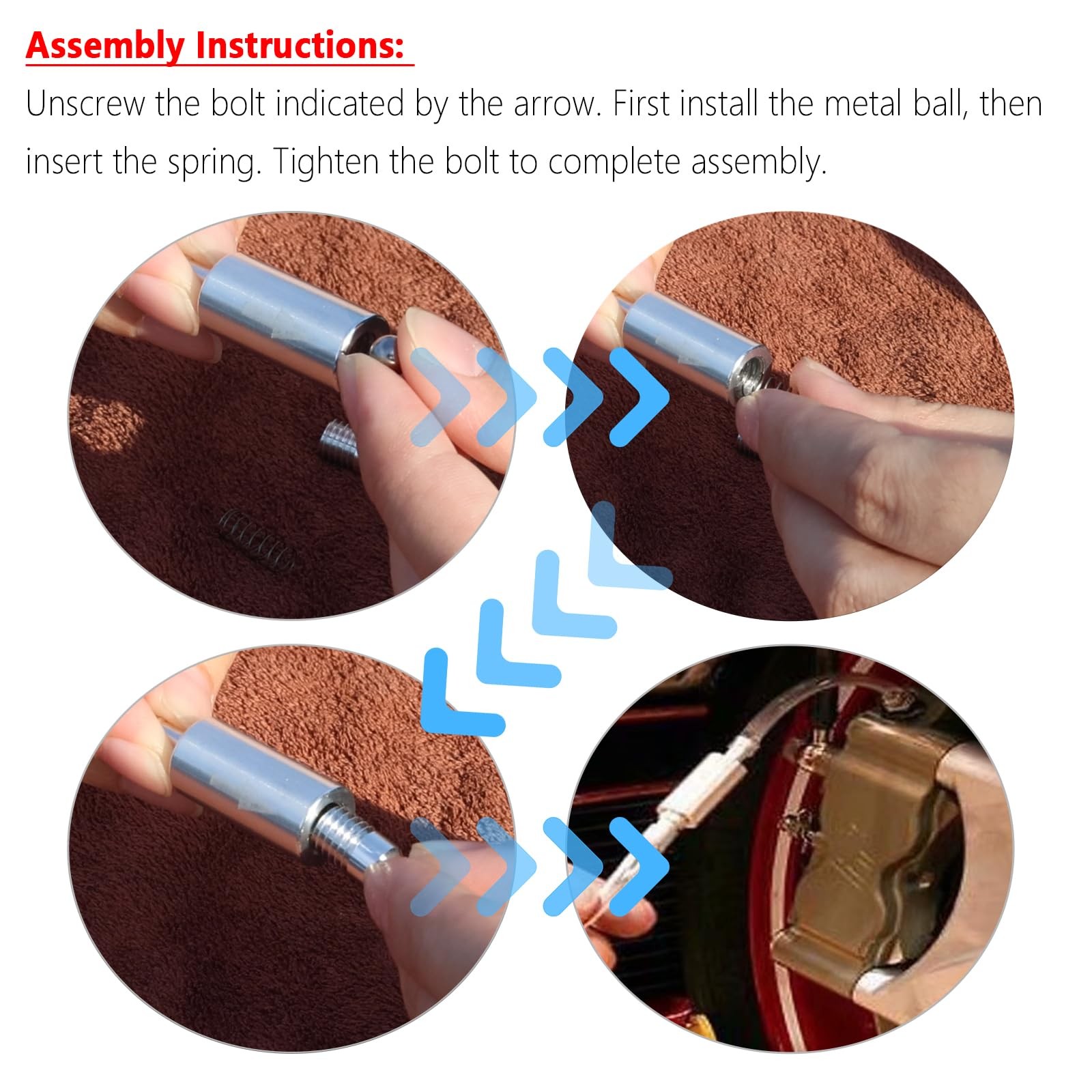 2Set Brake Bleeder Kit,Brake Fluid Bleeder Kit Includes 4PCS Brake Bleeder Ho…