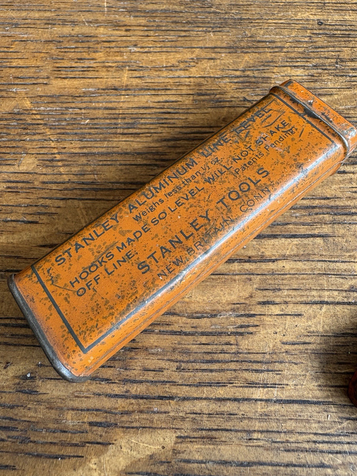 Stanley Line Level No. 187 Aluminum C 1920 In Original Antique Tin Made In USA