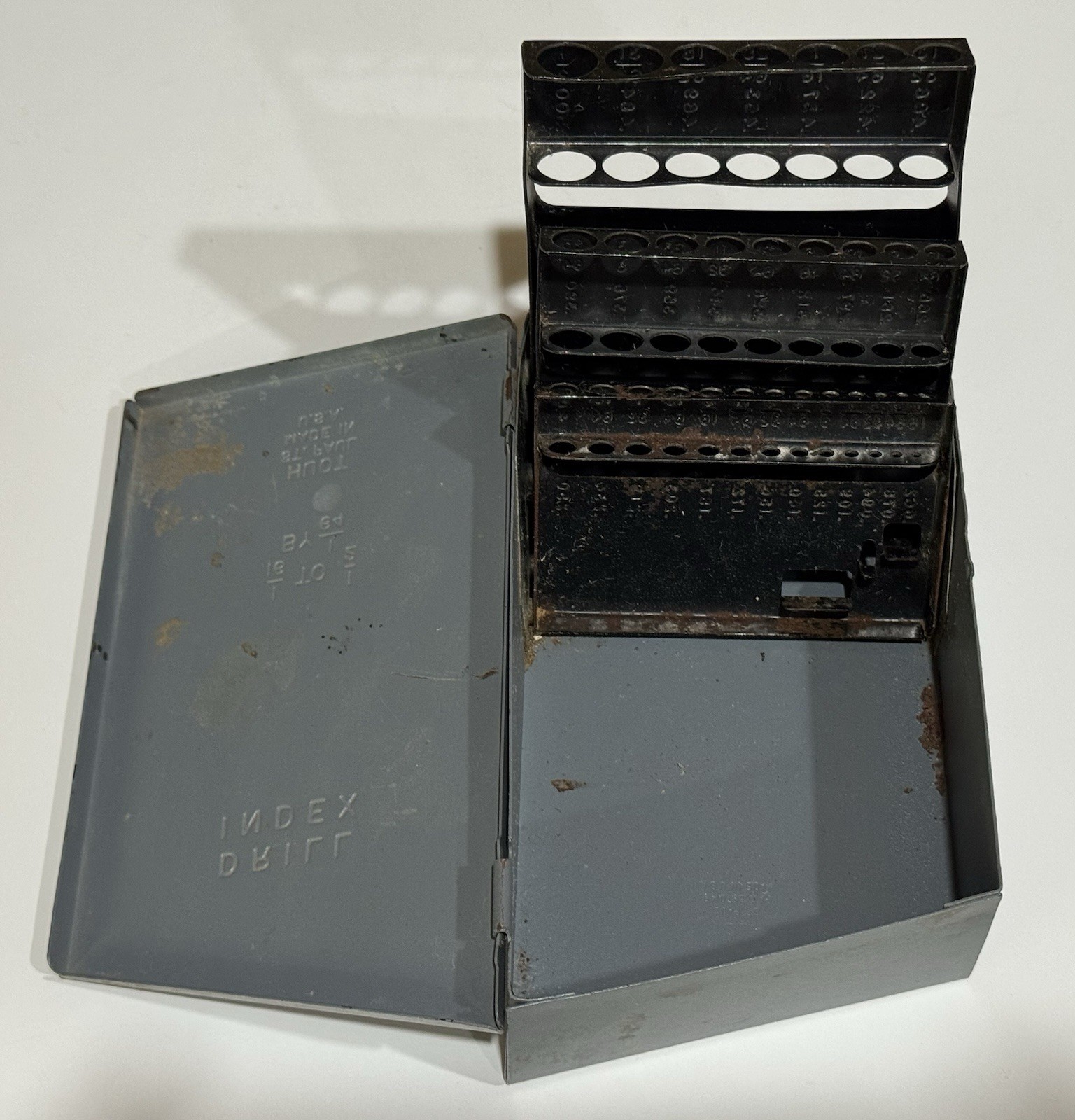 HUOT Drill Index Set 26 Steel Bits Metal Case St. Paul Made In USA