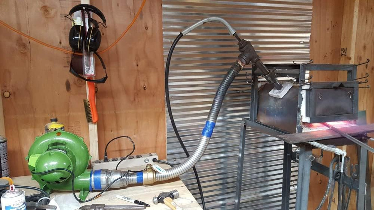 110V 250W Electric Blacksmith Forge Blower with 125CFM Air Flow