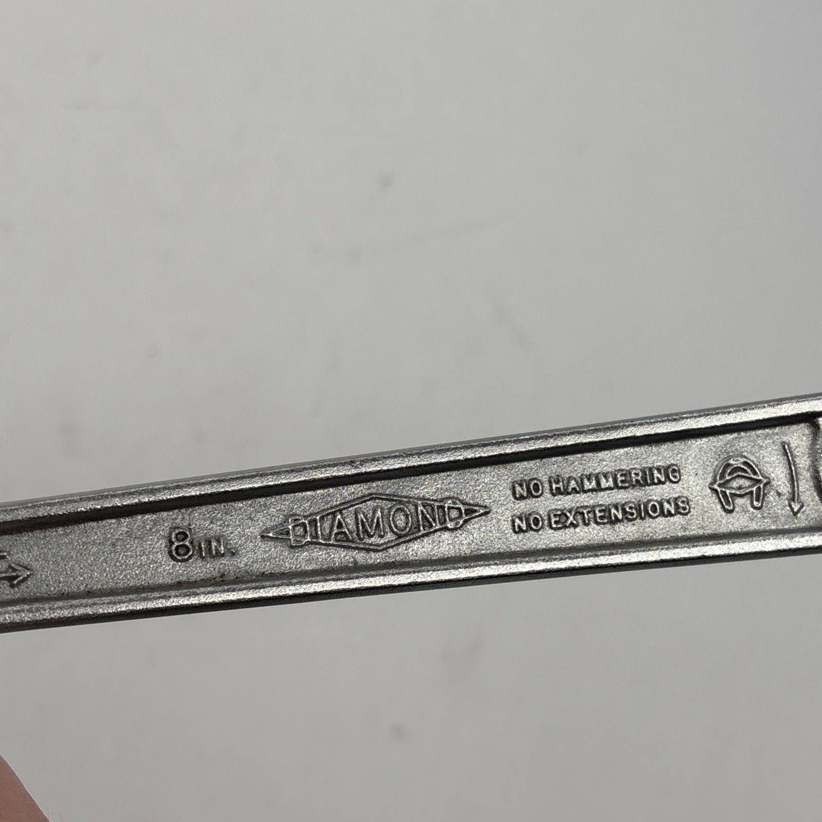 Diamond 8in Adjustable Wrench Forged USA Horseshoe