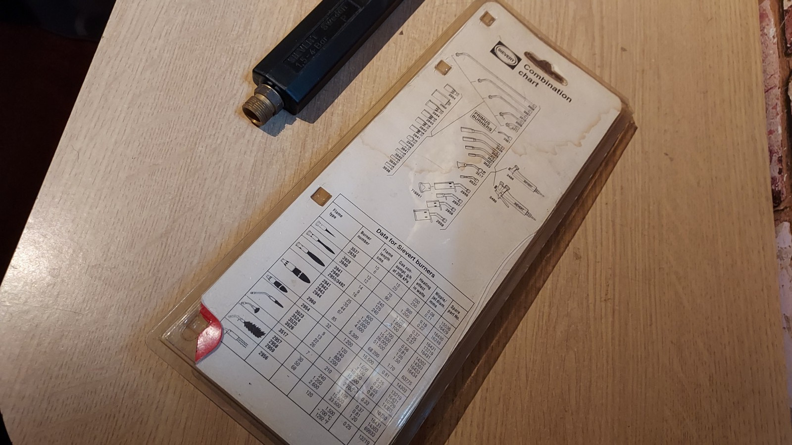 PRIMUS SIEVERT E3 3486 PROPANE GAS TORCH HANDLE AND VALVE SWEDEN 1.5 – 4 BAR