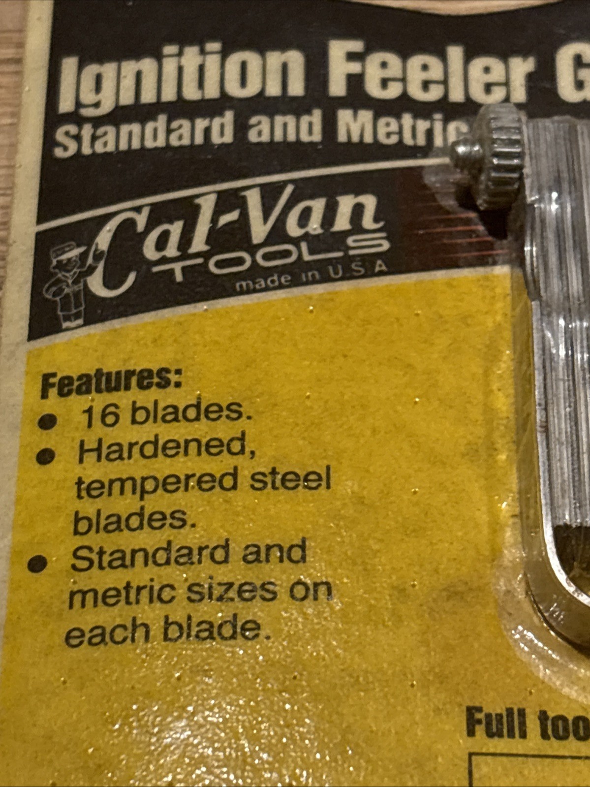 New Old Stock Cal Van 288 Ignition Feeler Gauge Set. Standard And Metric. USA .