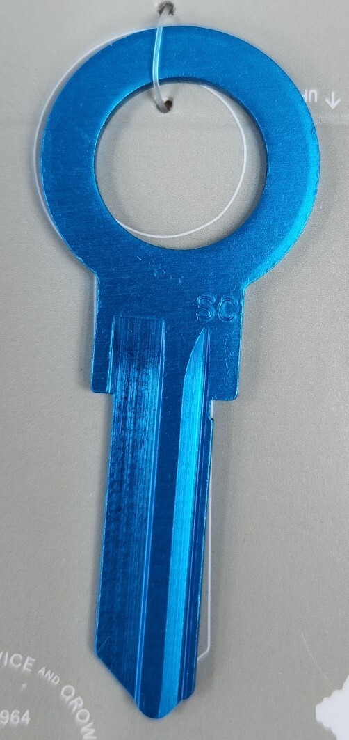 BLUE ZERO GRAVITY SCHLAGE SC1 KEYBLANK