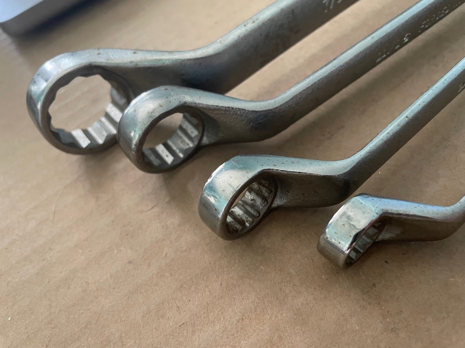 Vintage CRAFTSMAN 12 Point Offset Box End Wrench 4pcs FORGED USA 3/8″ to 7/8″