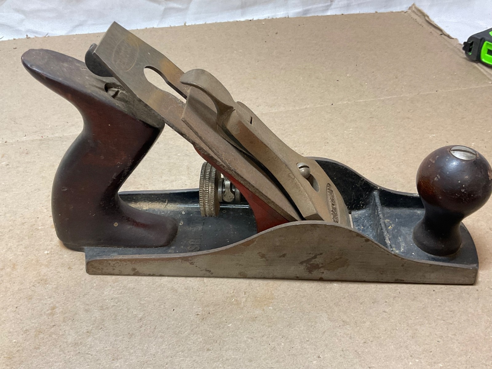 Antique Craftsman 10 Inch Wood Plane wavy sing song logo 1927-1929 before Sears