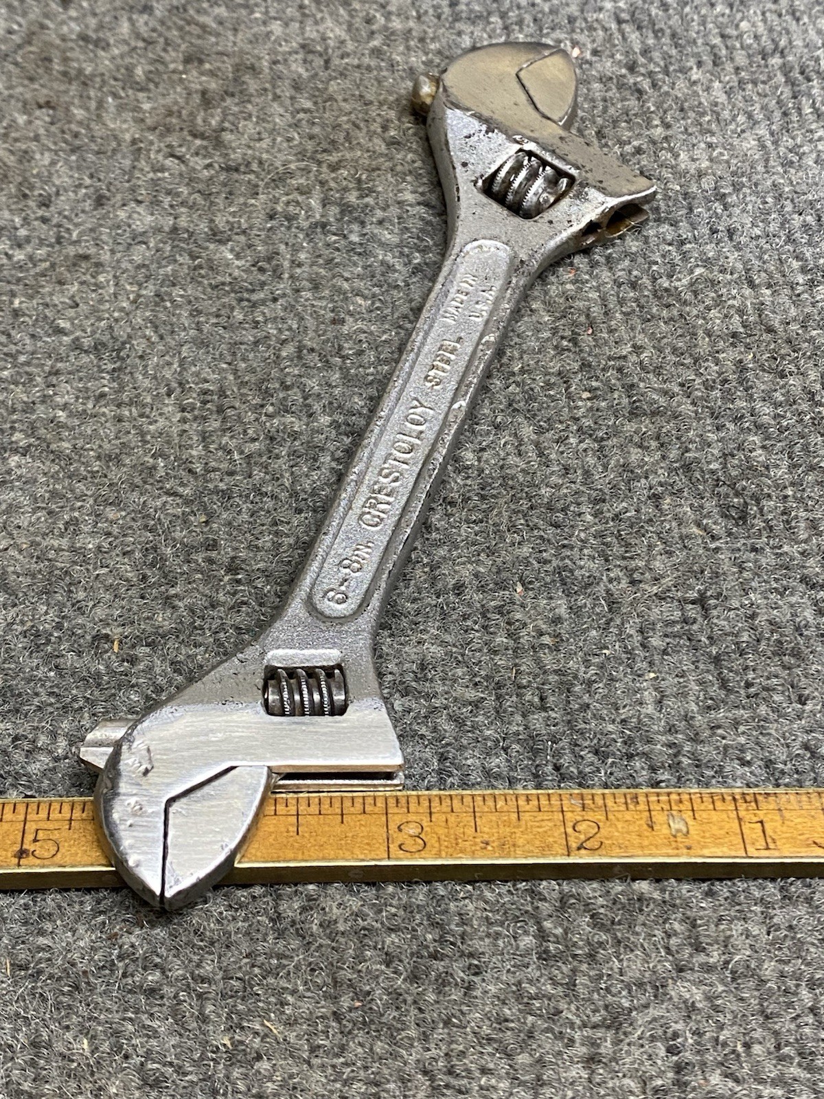 Vintage Double Ended Crescent Wrench 6” X 8” USA