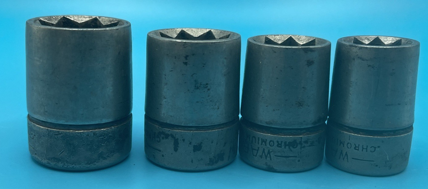 Vintage WARD’S 8 Point (11/16,5/8,9/16,1/2) Socket, CHROMIUM VANADIUM, 1/2 Drive