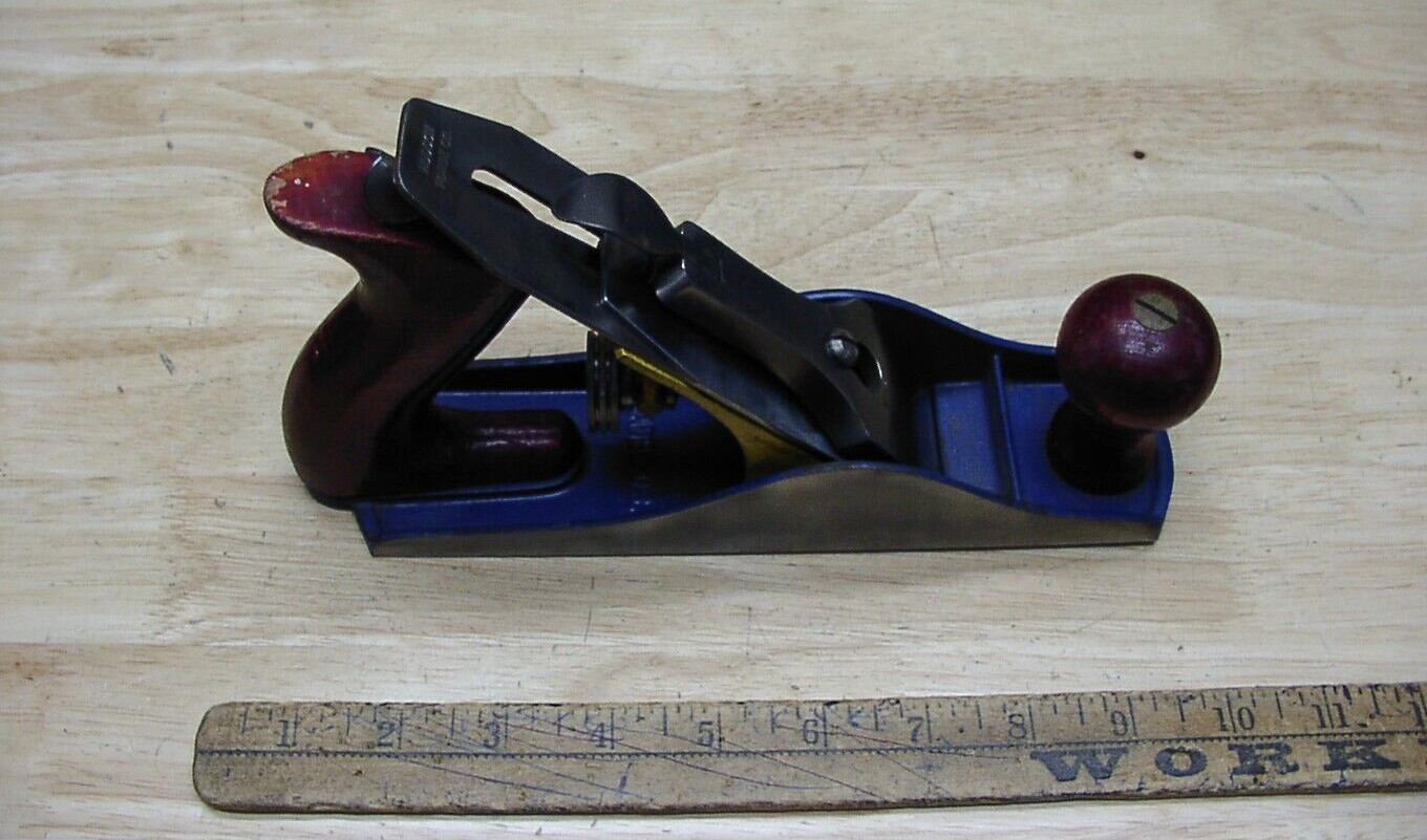 Old Used Tools,Vntg Hudson Forge Plane,2-1/8″ X 9-1/4,Intact W/EXC Handles,XLINT